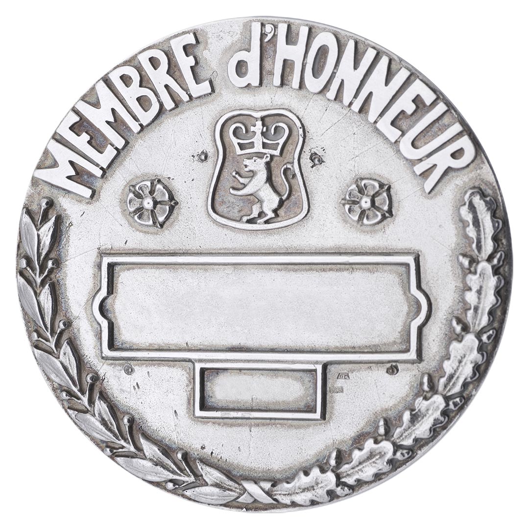 Revers de la médaille des membres d'honneur des Amis de l'Hôtel de Groesbeeck-de Croix.